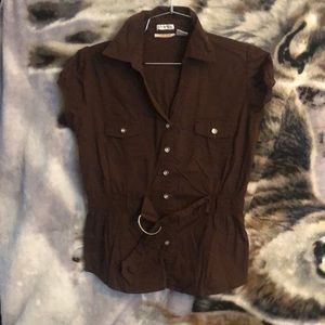 Lot Of 2 Juniors Size M Dress Shirts EUC